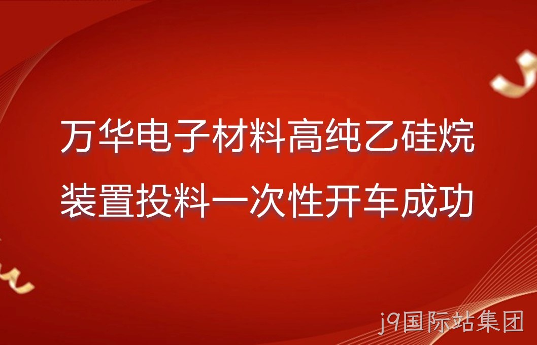 万华电子材料高纯乙硅烷装置投料一次性开车成功