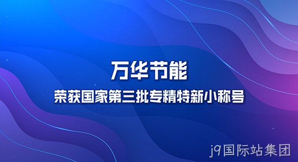 j9国际站集团荣获国家第三批专精特新小巨人称号